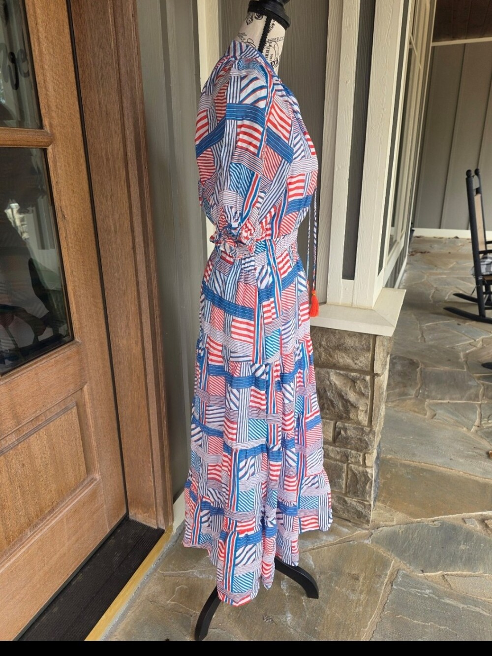 THML Red, White & Blue Midi Dress-NWT - Picture 5 of 7